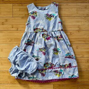 Baby Boden Lilac Seaside Dress + Bloomers